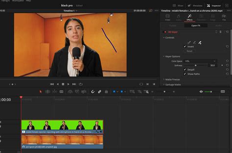 davinci resolve remove background green screen
