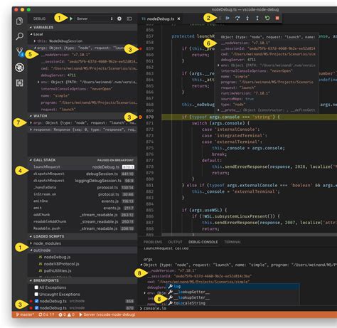 debugger in vs code