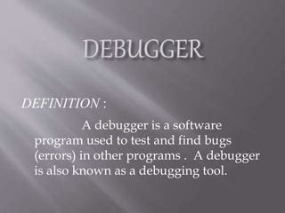 debugging definition in computer science