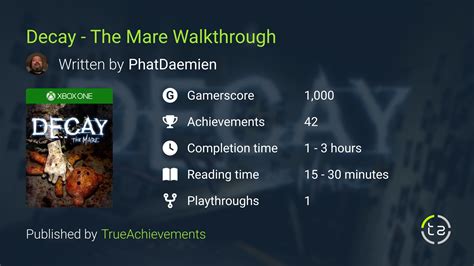 Decay The Mare Walkthrough