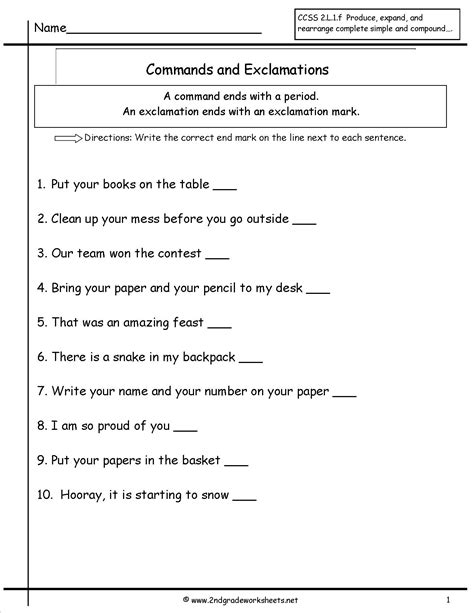 declarative to exclamatory sentence worksheet with answers pdf