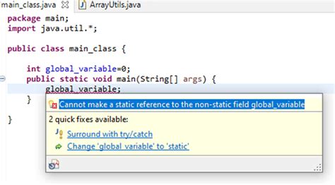 declaring global variables in java