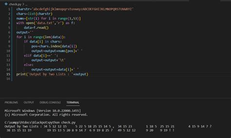 decode numbers to letters python