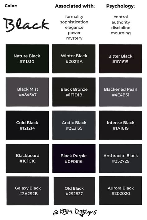deep black colour code