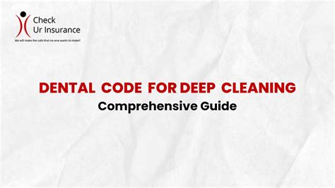 deep cleaning dental procedure code