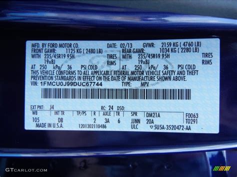 deep impact blue metallic paint code