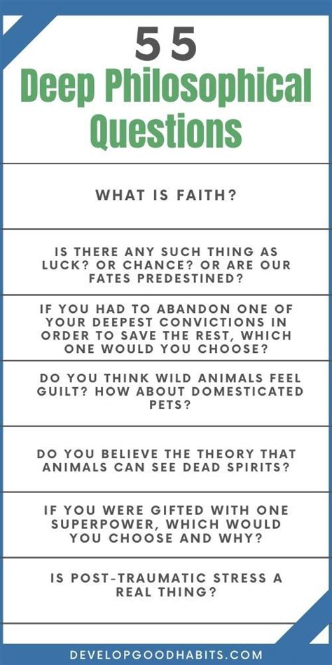 deep philosophical questions with answers