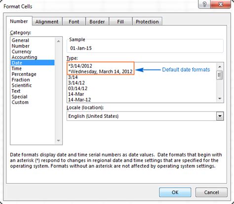 default date format word