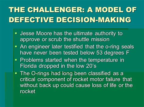 defective decision making