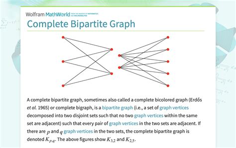 define complete bipartite graph with example in discrete mathematics