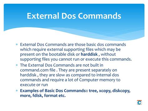 define dos commands