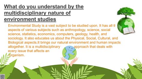 define environment and discuss environmental studies a multidisciplinary subject
