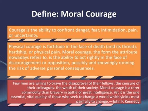 define moral courage in one line