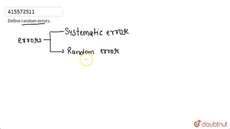 define random error class 11th