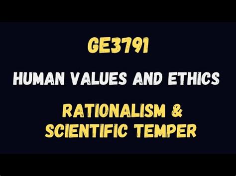 define rationalism in human values and ethics
