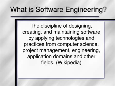 define software engineering and its types
