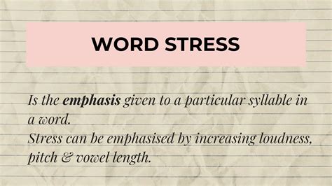 define stress with example in english