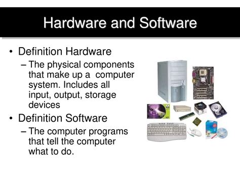 define the term hardware and software devices