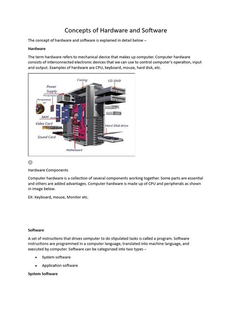 define the terms hardware and software pdf