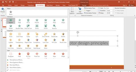 define the use of animation in powerpoint class 6