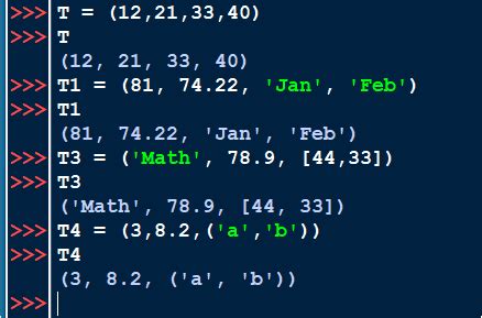 define tuple in python class 11