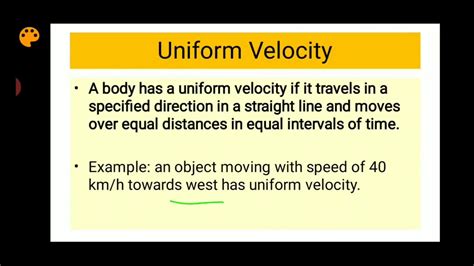 define uniform velocity class 7