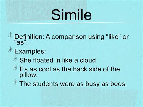 definition and examples of simile