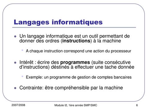 definition de langage informatique