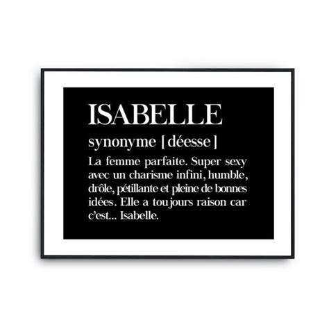 definition du nom. isabelle