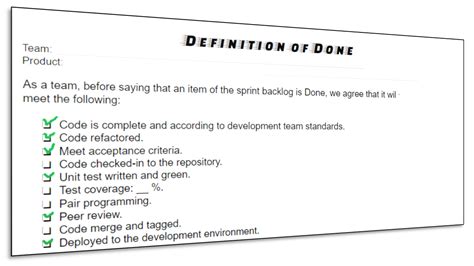 definition of done document template