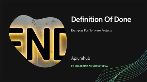 definition of done example software