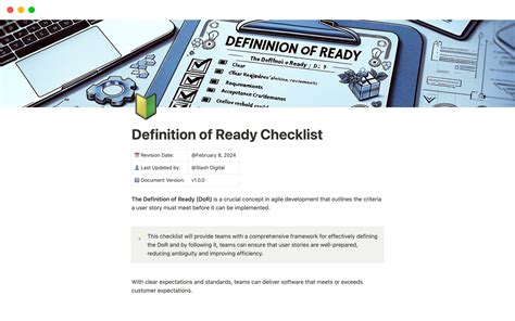definition of ready checklist example