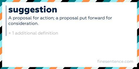 definition of suggestion