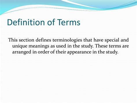 definition of terms introduction