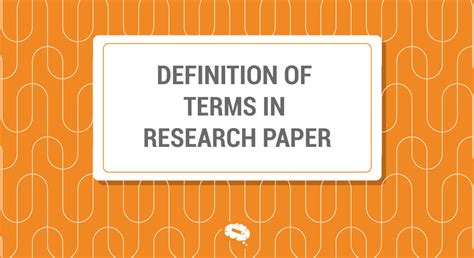 definition of terms introduction in research