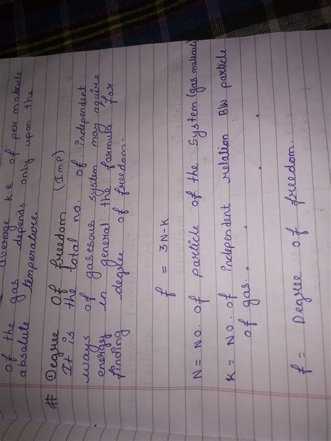 degree of freedom derivation