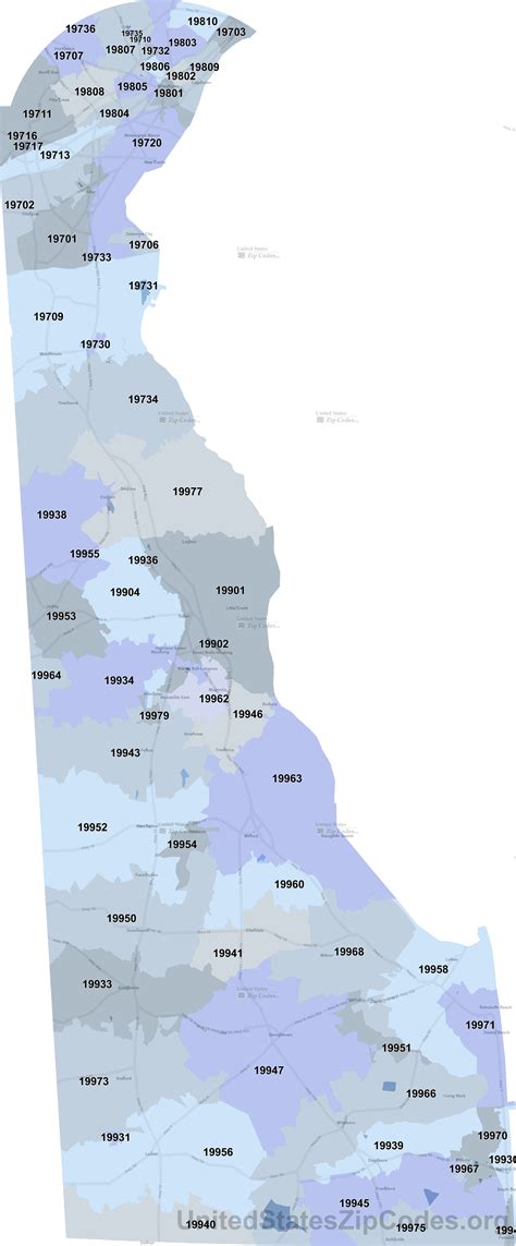 delaware zip code map