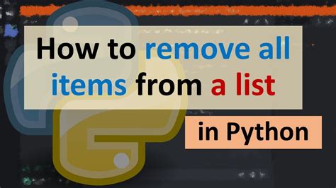 delete all items from a list python