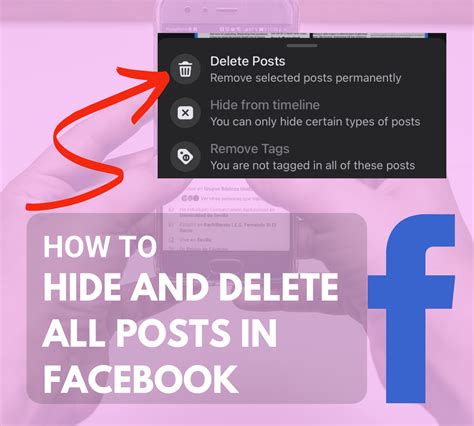 delete all posts on facebook page