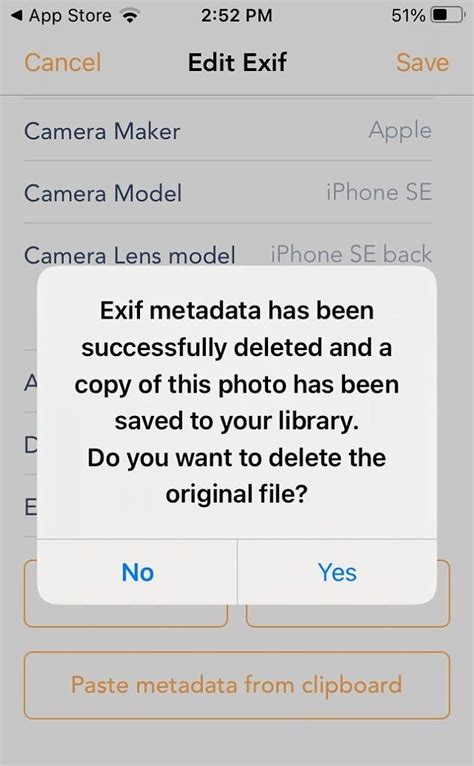 delete exif data android