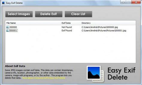 delete exif data from video