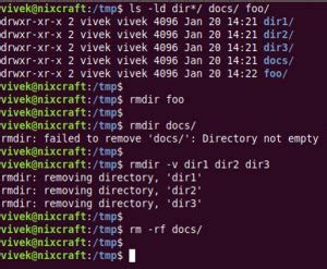 delete root directory linux command