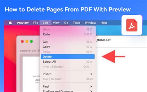 delete text from pdf mac preview