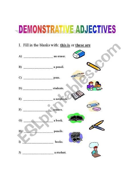demonstrative adjectives exercises with answers pdf