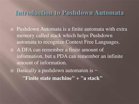 description and definition of pda and non-deterministic pda