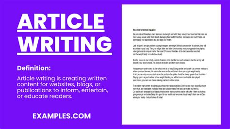 description for article writing