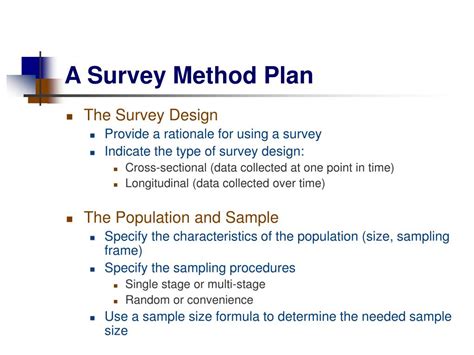 description of survey method