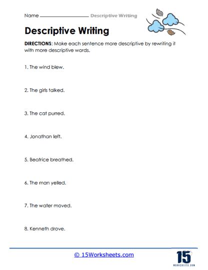 descriptive paragraph exercises with answers
