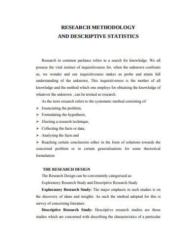 descriptive research methodology example pdf