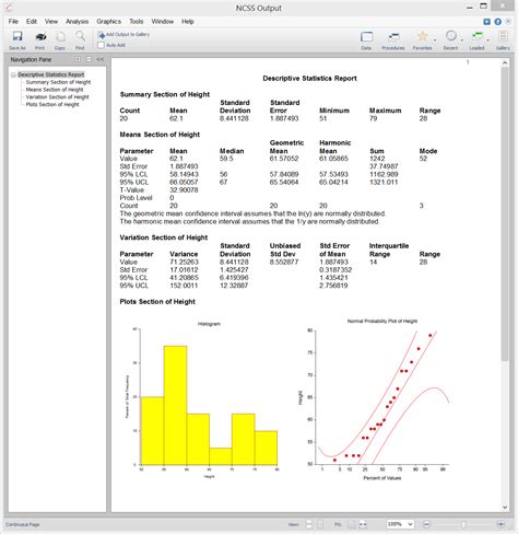 descriptive statistics examples pdf